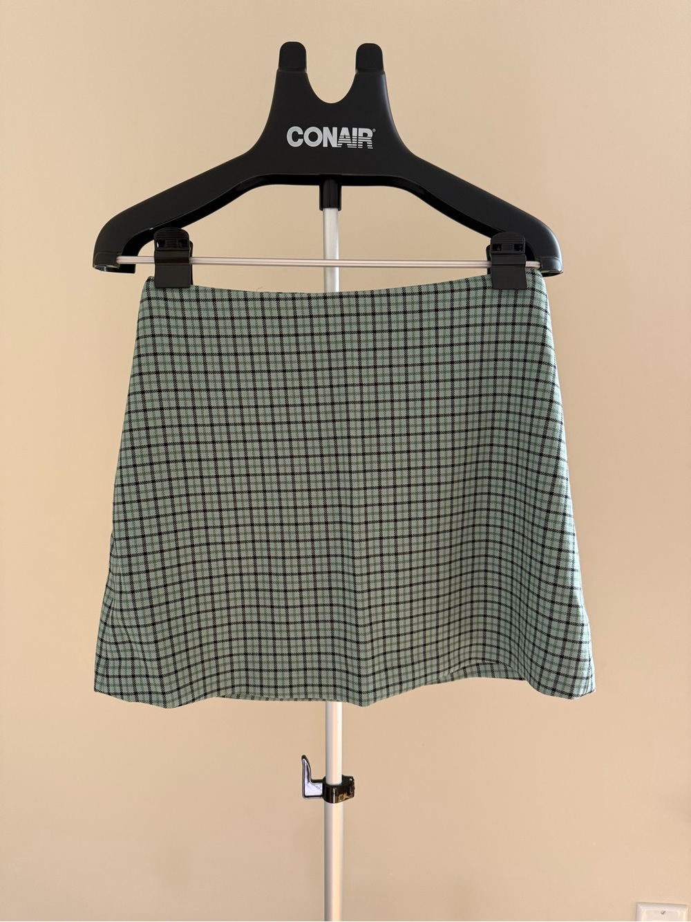 New Wilfred Mint Green Plaid A-Line Skirt
